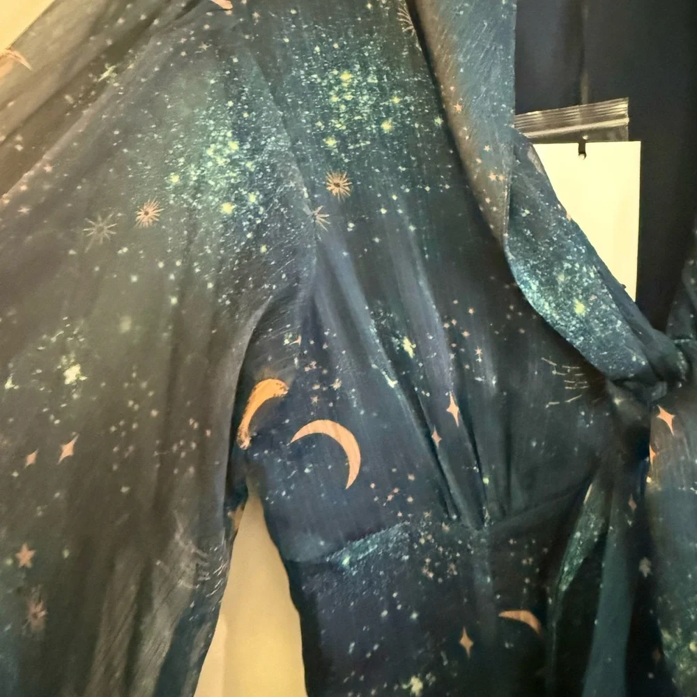Unique Vintage Cosmic Galaxy maxi dress - size small - Picture 3 of 8